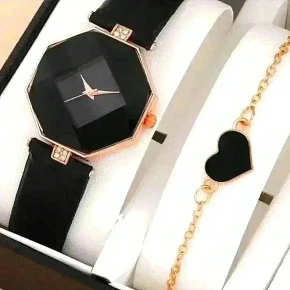 Black beveled watch - Picture 1 of 4